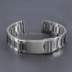 Elegant Stainless Steel Watch Bracelet with Folding Buckle - Durable Metal Strap Wristband Accessory - 24mm (Silver)