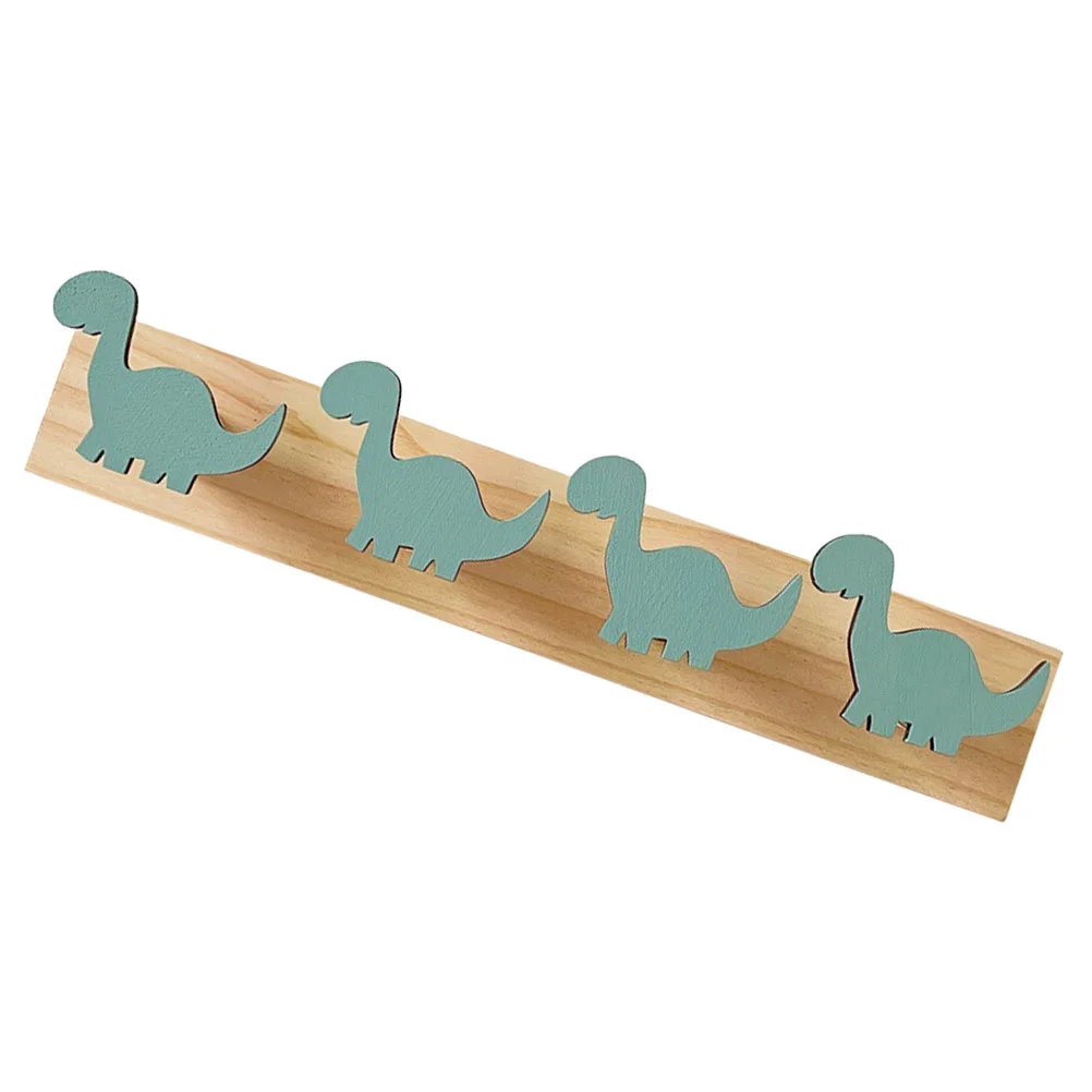 

Bedroom Entryway Wooden Cartoon Clothes Hook Coat Hanging Rack Dinosaur Design Wall Mounted Hat Hook Room Coat Hook Hat Hook