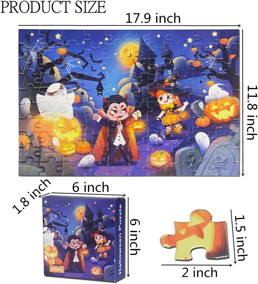 Simpatico Gatto Punk Di Halloween Puzzle 1000 Pezzi per Adulti Bambino di Puzzle Classici con Stampa ad Alta Definizione (70x50cm