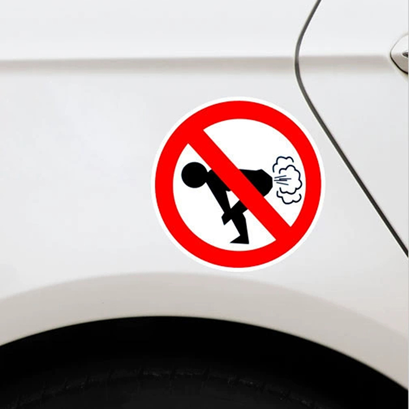 Interesting No Farting Car Sticker Funny Ass PET Decal Car Styling Auto Decors