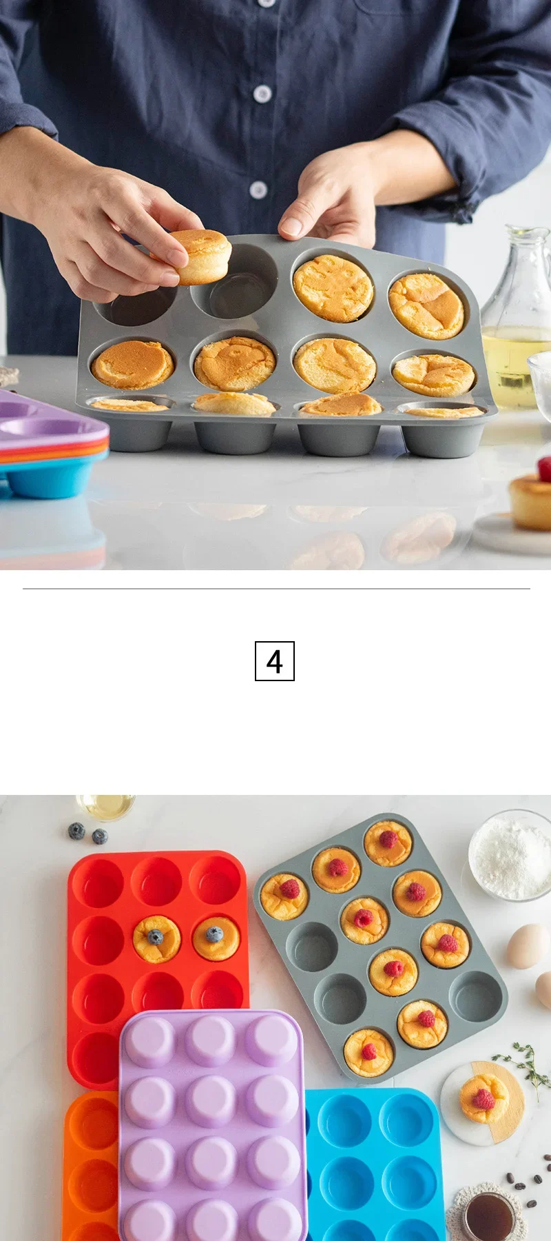 12-Hole Silicone Baking Mold – 3D Round Sphere Cake Pan, Chocolate, Muffin, Cupcake, DI... - SKU CCM01902 - UGI Packaging