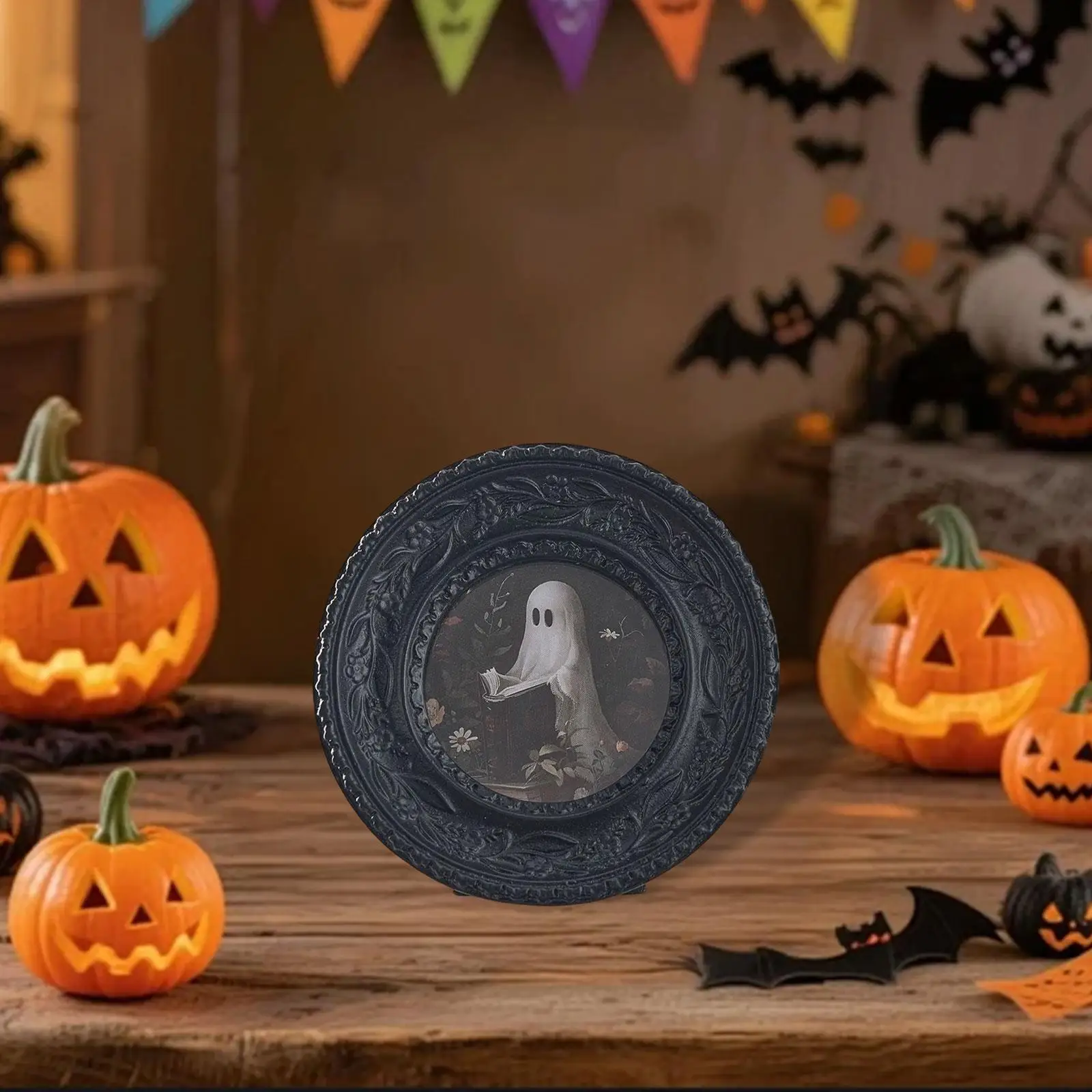 Retro Design Picture Frame Wall Hanging Craft Multifunction Photo Frame for Anniversary Office Gathering Housewarming Bathroom