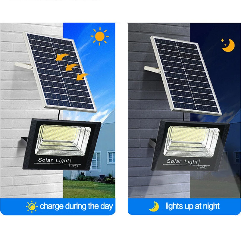 Solar Flood Lights 50w 100w 200w 300w 500w LED Solar Powered Spotlight Outdoor Waterproof Reflector Solar With Remote Control 63910016 for eiki projectors remote control ek 100w ek 101x ek 102x ek 103x ek 301w ek 302x ek 303u ek 305u