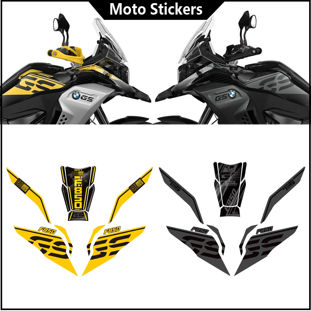 

Motorcycle Fairing Sticker Kit Case for BMW F850GS Adventure 40 Year Triple Black Edition Decals Back Tank Sticker 2019-2022