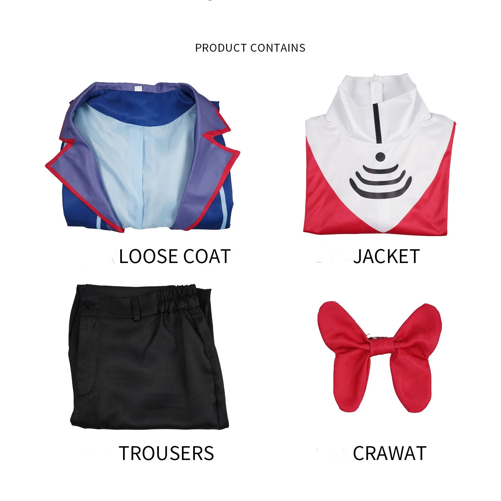 Hazbin Hotel Vox Red and Black Suit Cosplay Costume