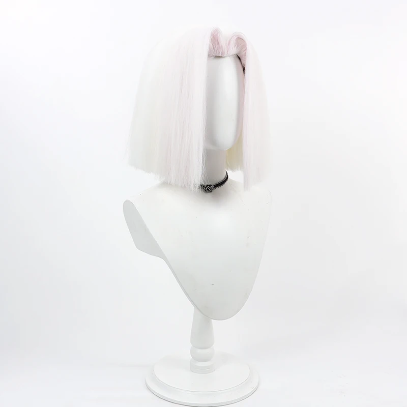 Hazbin Lute Wig Perücke Halo Angel Cosplay Kostüm Shoes Hotel Fight Boots Carnaval Silver Color Anime Cosplay Prop 31