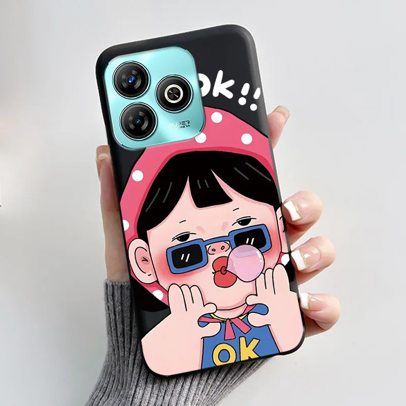 Aesthetic Cute Cat Black Shockproof Silicone Back Cover