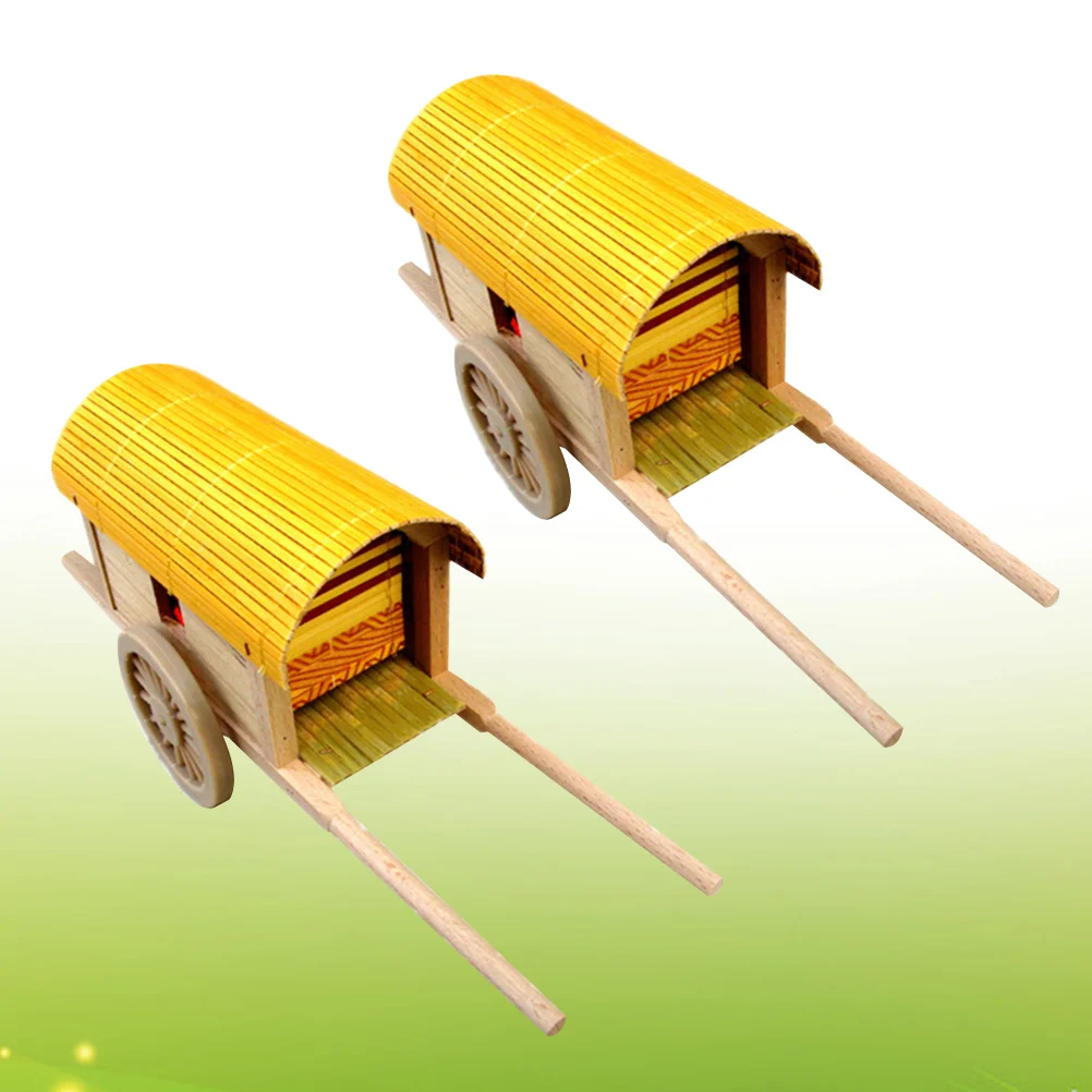 

Ornament Car Model Carriage Wooden Household Desktop Adornment Miniature