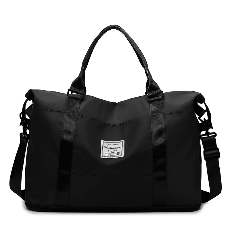 Black Men Travel Duffle Bags Waterproof Pu Leather Handbags Shoulder Bag  For Women Man Office Tote Large Capacity Weekend Bag X2 - Travel Tote -  AliExpress