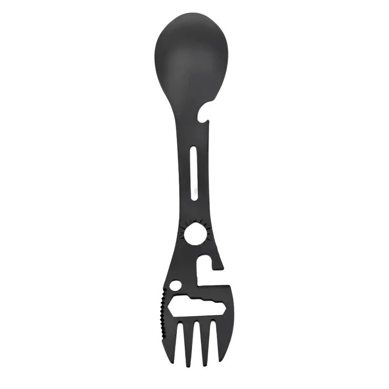 Fork And Spoon Integrated Tool Multi Functional Camping Stainless Steel Portable Outdoor