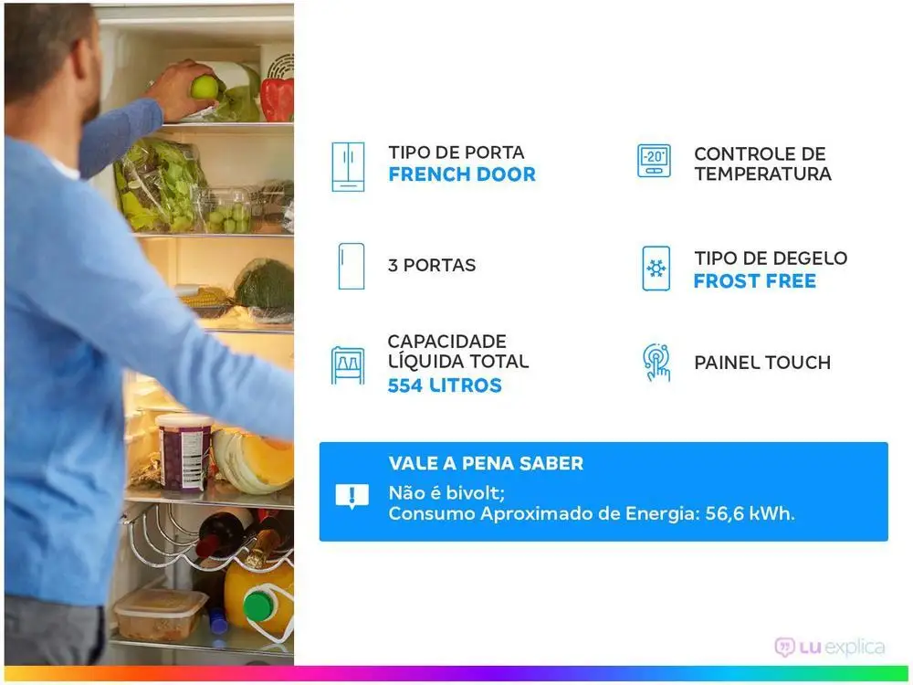 Geladeira/Refrigerador Brastemp Frost Free French Door 554L BRO85 - 110V 2