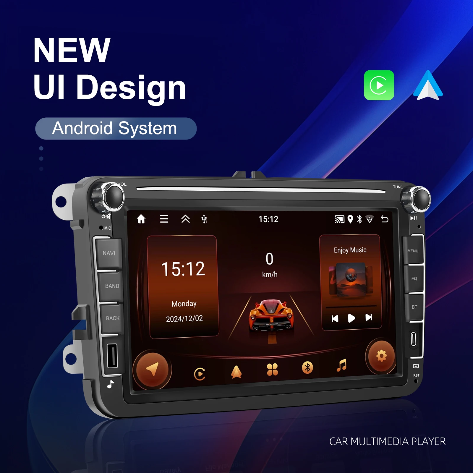 Podofo 2DIN Carplay Autoradio für Seat Altea ab Toledo VW Kabelloses Android Auto Car Audio Mirror Link WIFI GPS Navigation 4G – Detail 16