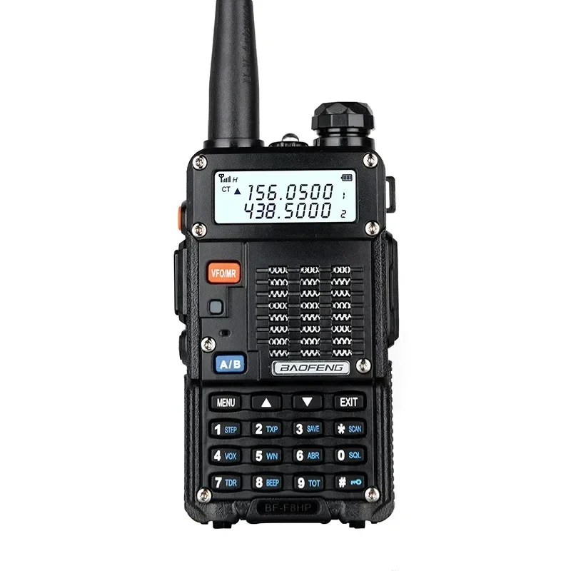 BAOFENG-Dual Band Two-Way Radio, BF-F8HP, 8-Watt, 136-174MHz, VHF and 400-520MHz, UHF, 3800mAh,USB Rechargeable Battery