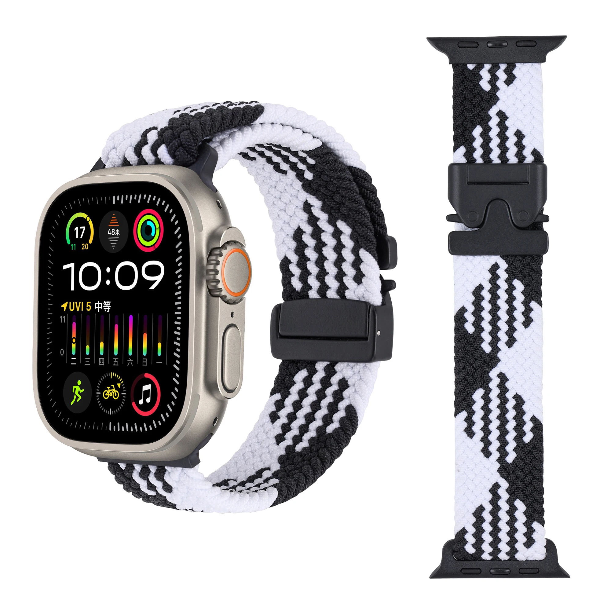 Nylon Braided Strap with Parachute Metal Buckle