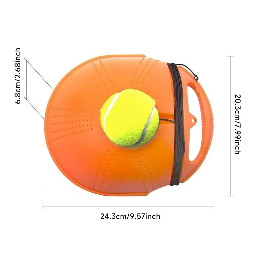1Set Tennis Exercise Equipment Rebound Ball with Long Elastic Rope Tennis Training Gear Non-slip Base for Adults and Kids