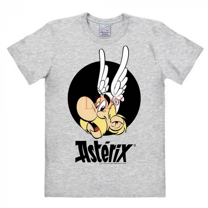 Asterix Portrait Grau Melange Comic T-Shirt