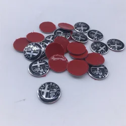 Alfa Romeo Car Key Emblem Sticker Set - 15 Color Options, Multiple Sizes - 20 PCS (11mm black old)