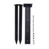 Kit Kit, Fence Post Anchor Repair Kit 2pcs Along With Reinforced Steel Piles Approx.15.6*15.7*2.4*2.2 Inches Black Bracket 5