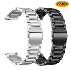 Stainless Steel Metal Watch Strap Bracelet, Universal 46mm Smartwatch Wristband for 22mm (Package 1)