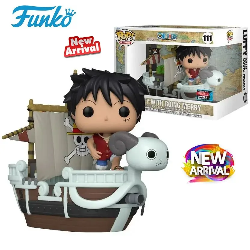 Funko Pop Rides One Piece Rufy With Going Merry 111 # Vinyl Figure Collection Limited Edition Model Toys For Children Gifts