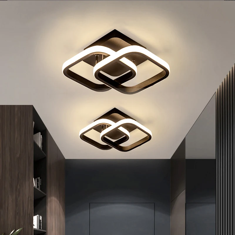 LED Chandelier Ceiling Chandelier LED Ceiling Light Square LED Chandeliers Dimmable Metal Ceiling Lighting Fixture for Living Rooms Bedrooms Hallway Office 20W