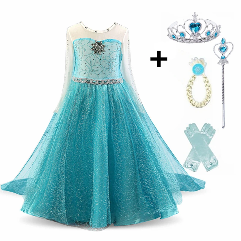 

Cosplay Queen Elsa Dresses Elsa Elza Costumes Princess Anna Dress for Girls Party Kids Girls Clothing Elsa Set