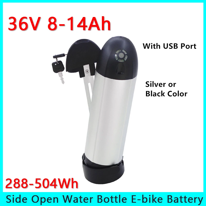 

New 36v 8.8Ah 10Ah 10.4Ah 11.6Ah 14Ah 48V 10Ah Side Open Water Bottle E-bike Battery,Dolphin Battery with Charger