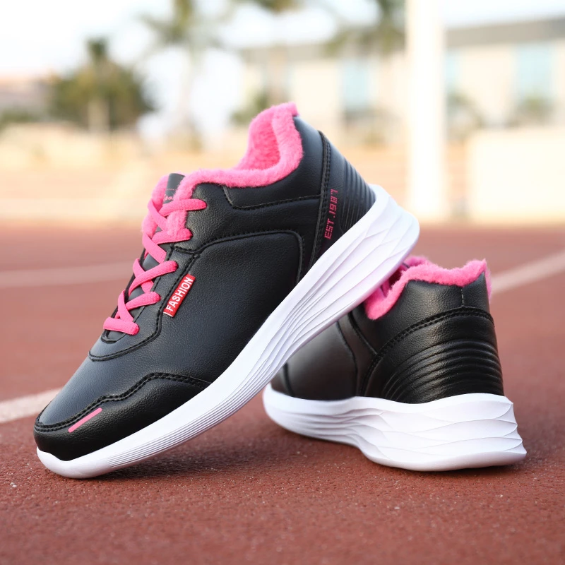 Zapatillas de deporte de cuero para zapatos informales cómodos para deportes al aire libre, correr nieve, la moda, para invierno| | - AliExpress