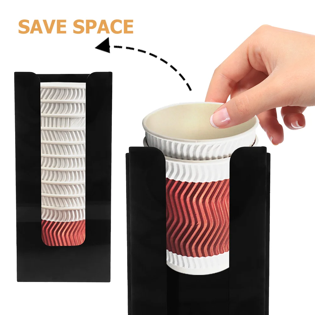 Coffee Mug Cup Holder Dispenser Household Bar Organizer for Office Wear-resistant Black Paper Stand Accessory