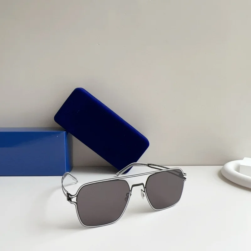Deutschland Marke Design Schraubenlose Sonnenbrille Titan Ultraleicht Platz Mode Männer Sonnenbrille Große RIKU Gläser Auge Hohe Qualität – Detail 19