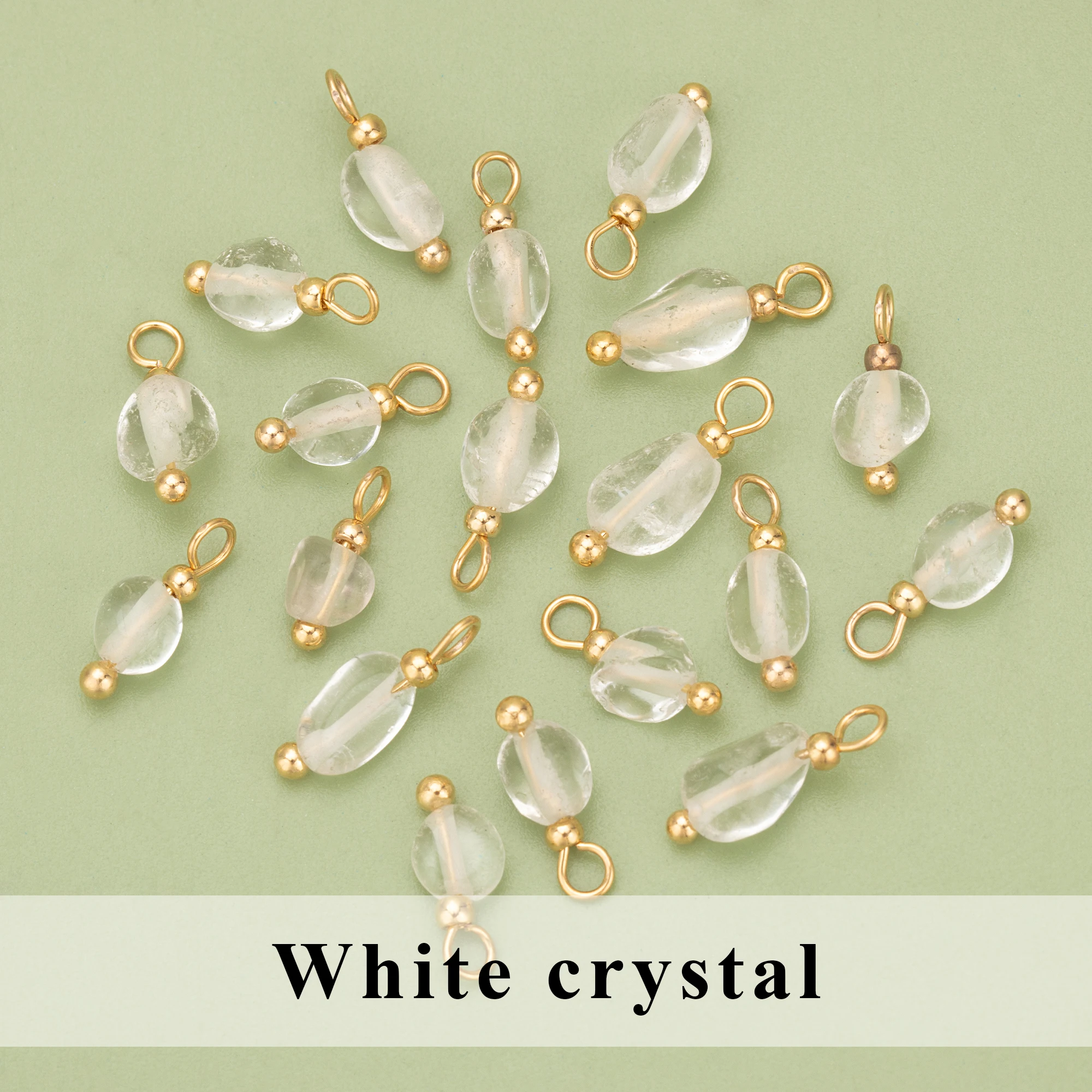 YEGUI C324S 18K Gold Plated Natural Stone DIY Charms & Pendants (20pcs) 2