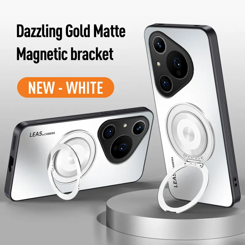 Magnetic Ring Stand Phone Case with Camera Lens Protector