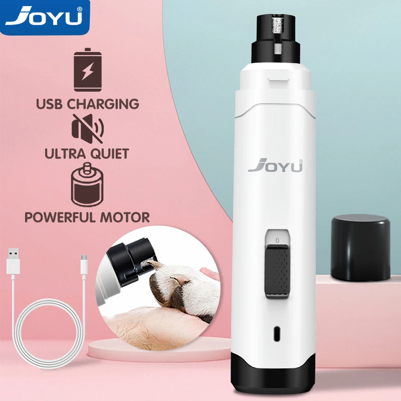 

JOYU Dog Nail Grinder Electric Rechargeable Pet Nail Clippers USB Charging Low Noise Pet Cat Paws Nail Grooming