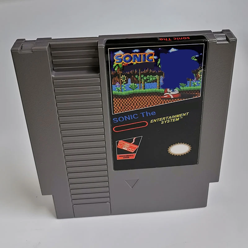 Sonic The NES Cartridge Retro Classic Video Game Card For 8 Bit