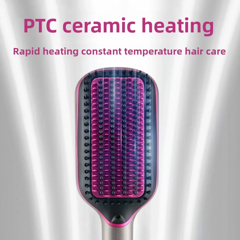 Pritech LED Negative Ion Constant Temperature Multifunctional Straightening Brush Electric Straightener Comb Styling Tool 2