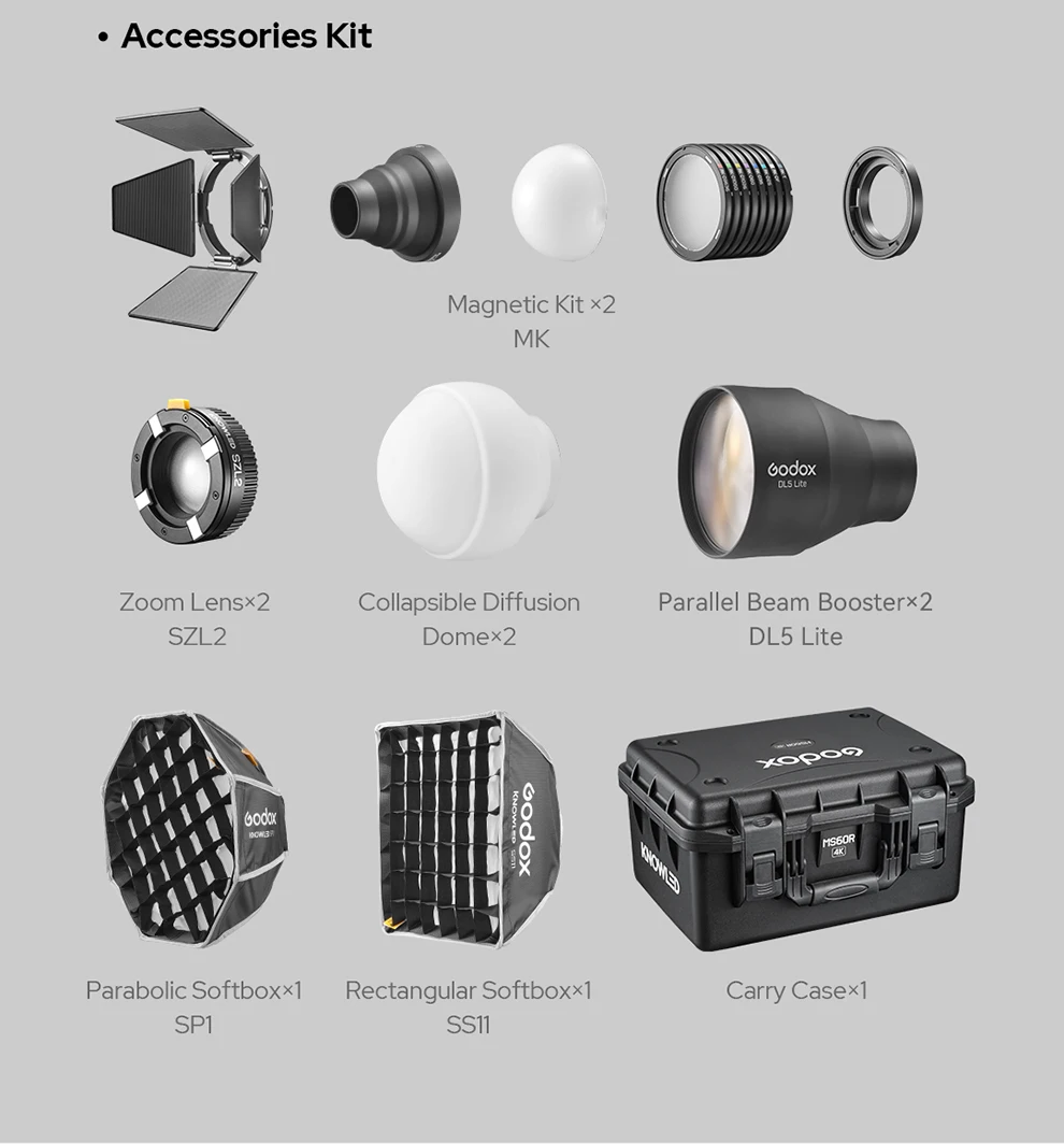 Godox RS60Bi RS60R Studio Light 60w RGB Bi-color Full-color LED Video Fill Light