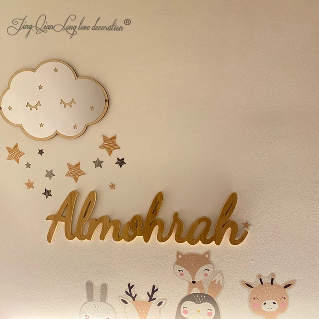 Nombres de madera para pared - Regalos para baby shower