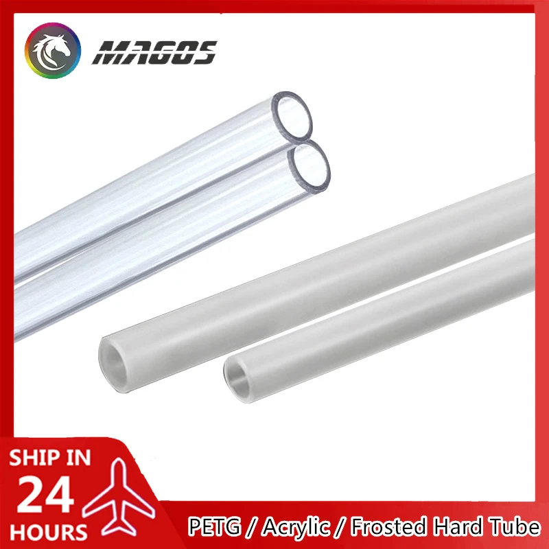 Zunate Tubo Rigido PETG Per Raffreddamento Acqua PC, 1000 Mm, Diametro Esterno 14 Mm, Trasparente UV, Per Modding