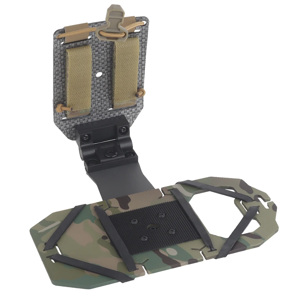 Tactical Folded Rotating Phone Holder Case Suitable Large-Size Smart Phone MOLLE Fixed Vertical & Lateral Operation Navigation 2