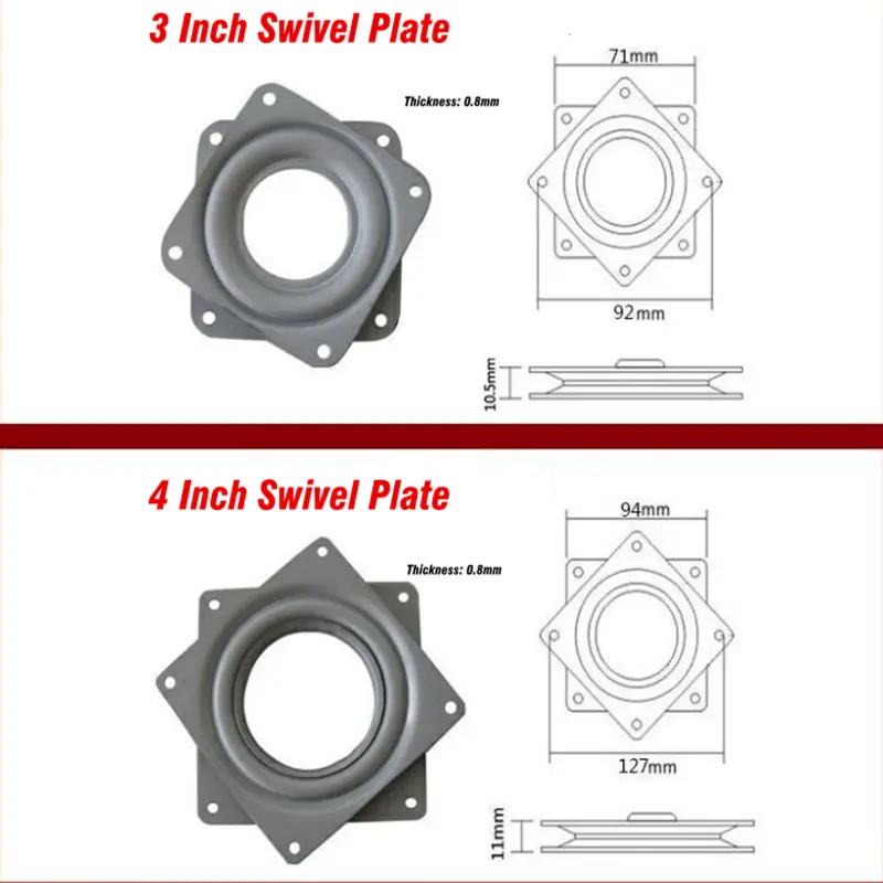 6 Inch Lazy Susan Turntable Steel Ball Bearings Stands Swivel Plate Rotating Tray for Furniture Chairs Display Cooking Tabletop image 5