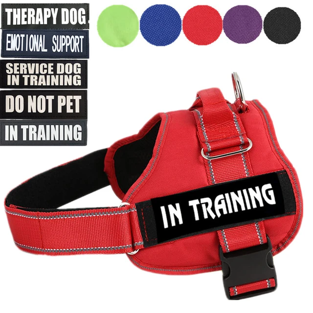 Solid Dog Vest Reflective Harness Pet Adjustable Nylon Collar