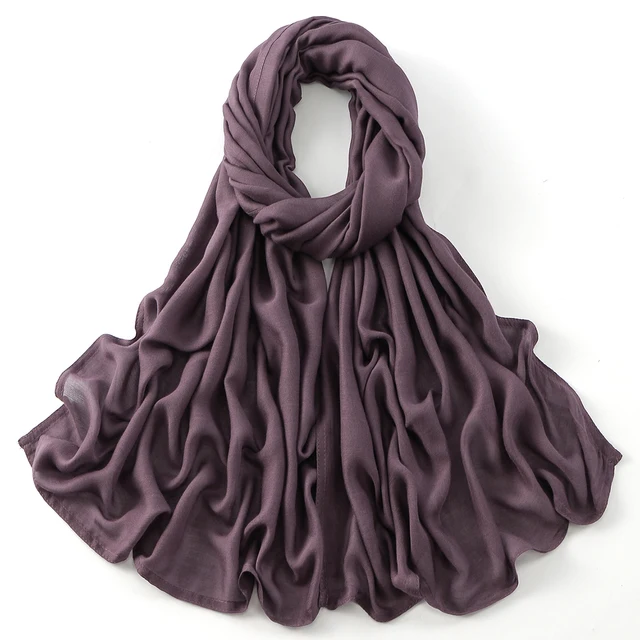 185*75 cm musulman Modal Hijab rayonne coton châles pour femmes mince plaine écharpe grande taille foulard islamique Turban bandeau