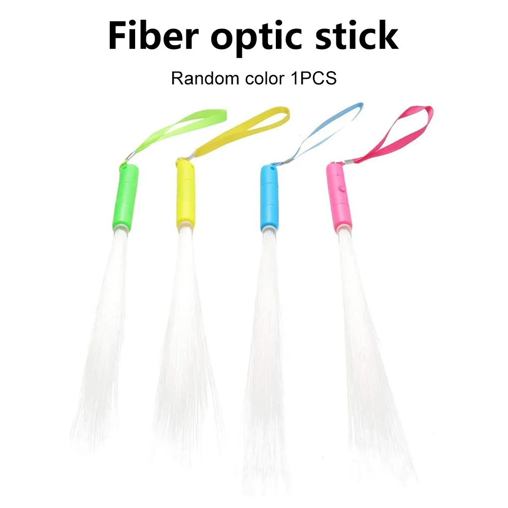 Led Light Up Stick Glowing Fiber Stick Toy Party 3 Light Patterns Luminous Prop Christmas Birthday Gift Wedding Party Gift