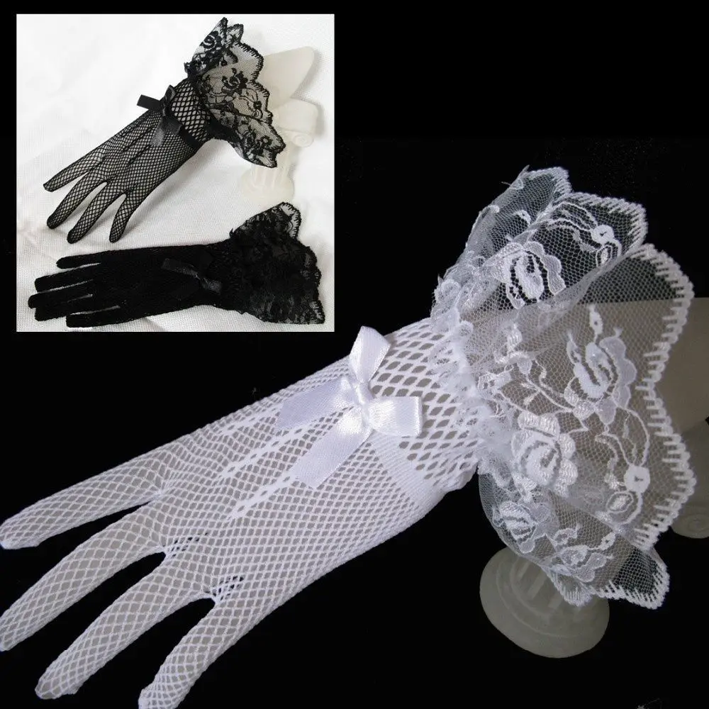 

Vintage Bridal for Party Dinner Fancy Lace Gloves Wedding Dress Prom Evening Gloves