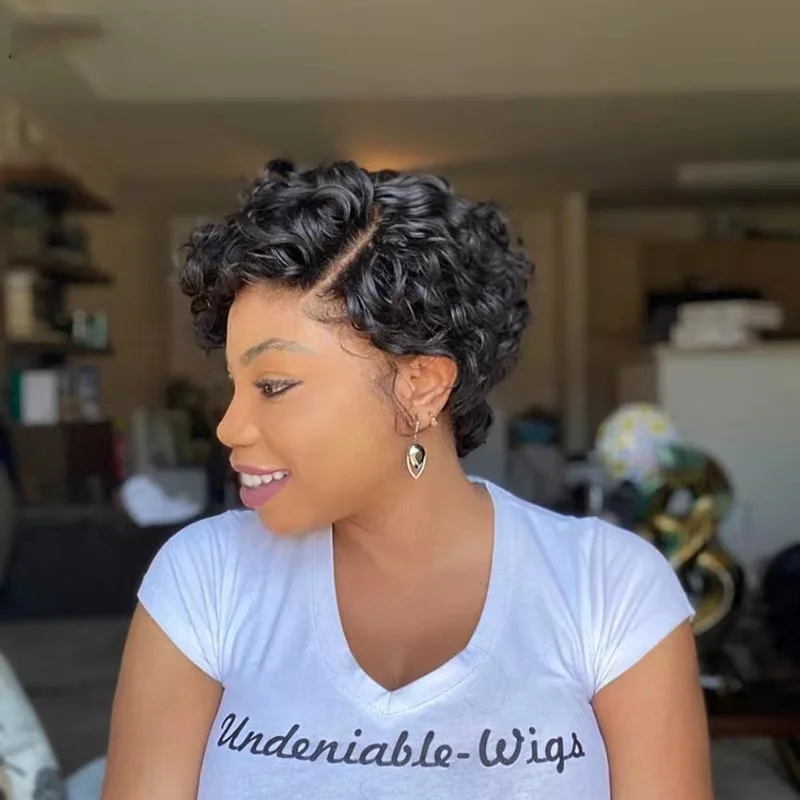 13x4x1Short Layered Pixie wigs Lace Frontal Wig Pixie Cut Lace Frontal Wigs for Women
