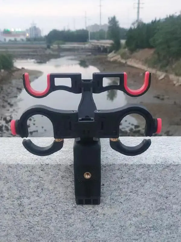 Boat Fishing Rods Holder Double Pole Sea Fishing Stand Foldable Fishing Pole Bracket 90 Degree Adjustable Fishing Pole Support