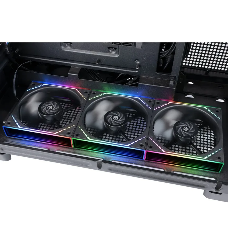 TL-M12Q-S X3 Ventola CPU PWM 120 Mm – 3 Pacco, ARGB Infinite Mirror, Giunzione Wireless, 2000 RPM, 68,9 CFM, Silenziosa Con Cuscinetto S-FDB