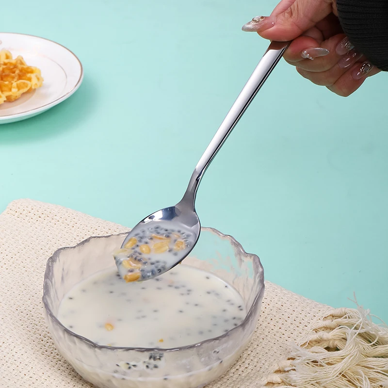 Stainless Steel Tableware Spoon for Christmas Coffee Dessert Tea Ice Cream Fruit 1Piece stainless steel spoon tea spoon