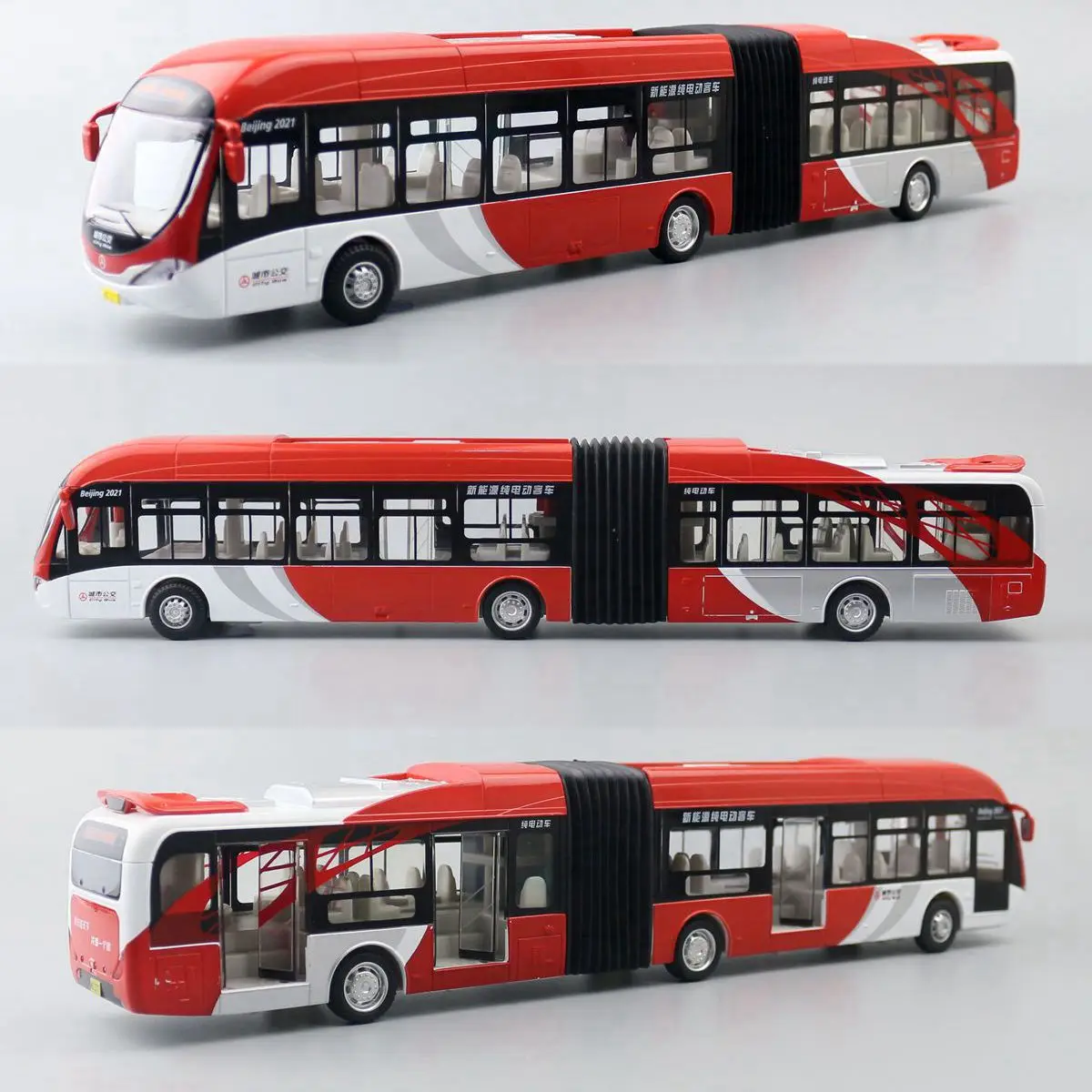 1/32 Körüklü Otobüs Diecast Model Araba