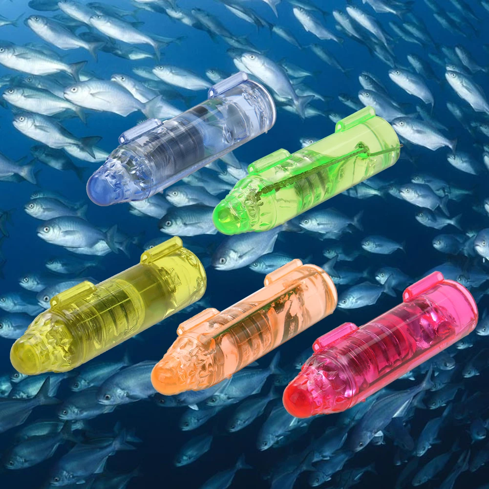 LED Underwater Fishing Light Bait Attractor Set